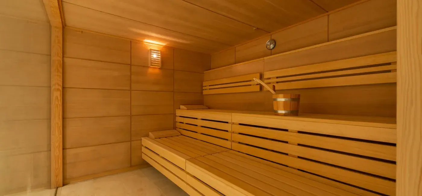 Interior of a sauna view of L'Azure Hotel Girona, Spain